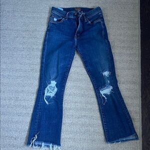 MOTHER jeans, the insider crop step fray